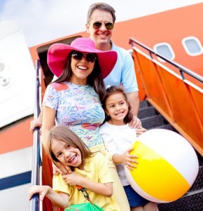 Family going on holidays