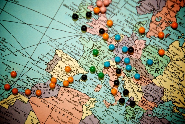 Travel Map with Push Pins