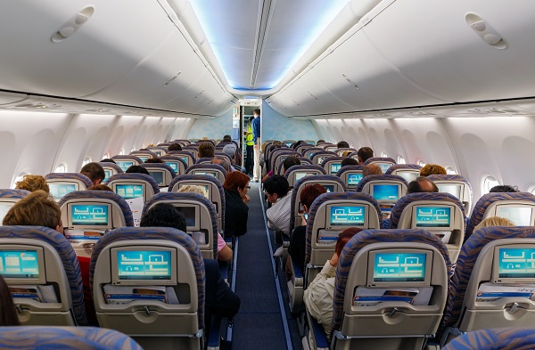 Interior of passenger aircraft