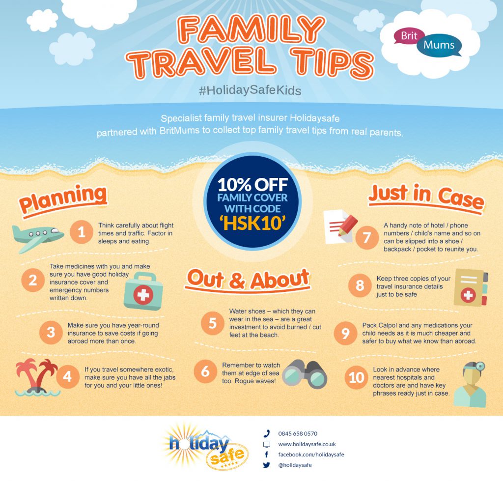 Top Family Travel Tips Infographic Holidaysafe
