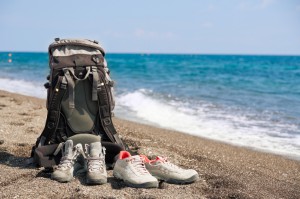Boots on the beach