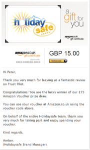 Trust Pilot Winner Jan