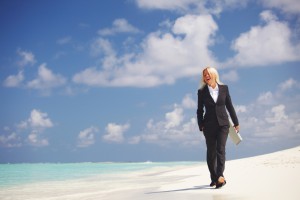 Business Woman Beach
