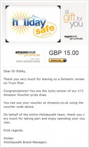 Amazon Voucher win July