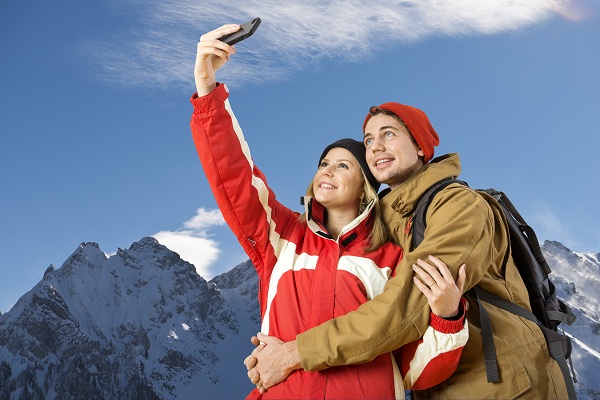 Winter sport selfie