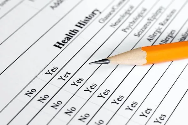 Medical-Health-History-Screening-Declaration-Pre-Existing-Conditions