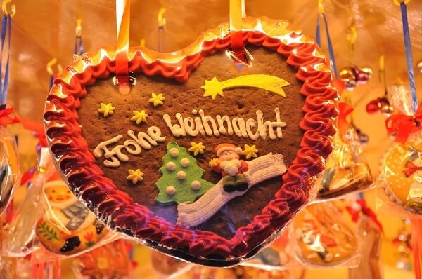 Christmas Market, German heart shaped cookie