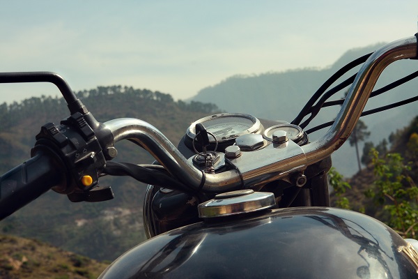 Motorcycle in the Himalayas, India