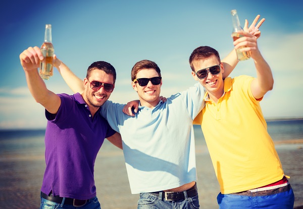 Stock-Photo-Group-Male-Friends-on-Beach