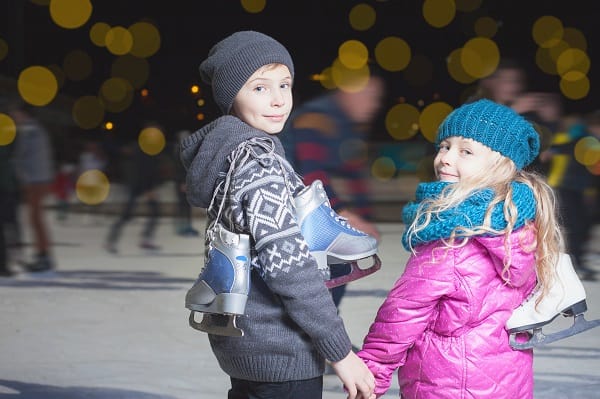 Children ice skating