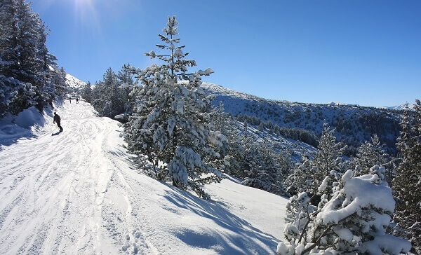 Ski slope in Borovets, Bulgaria